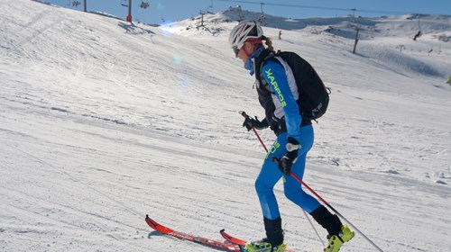Mountain skiing