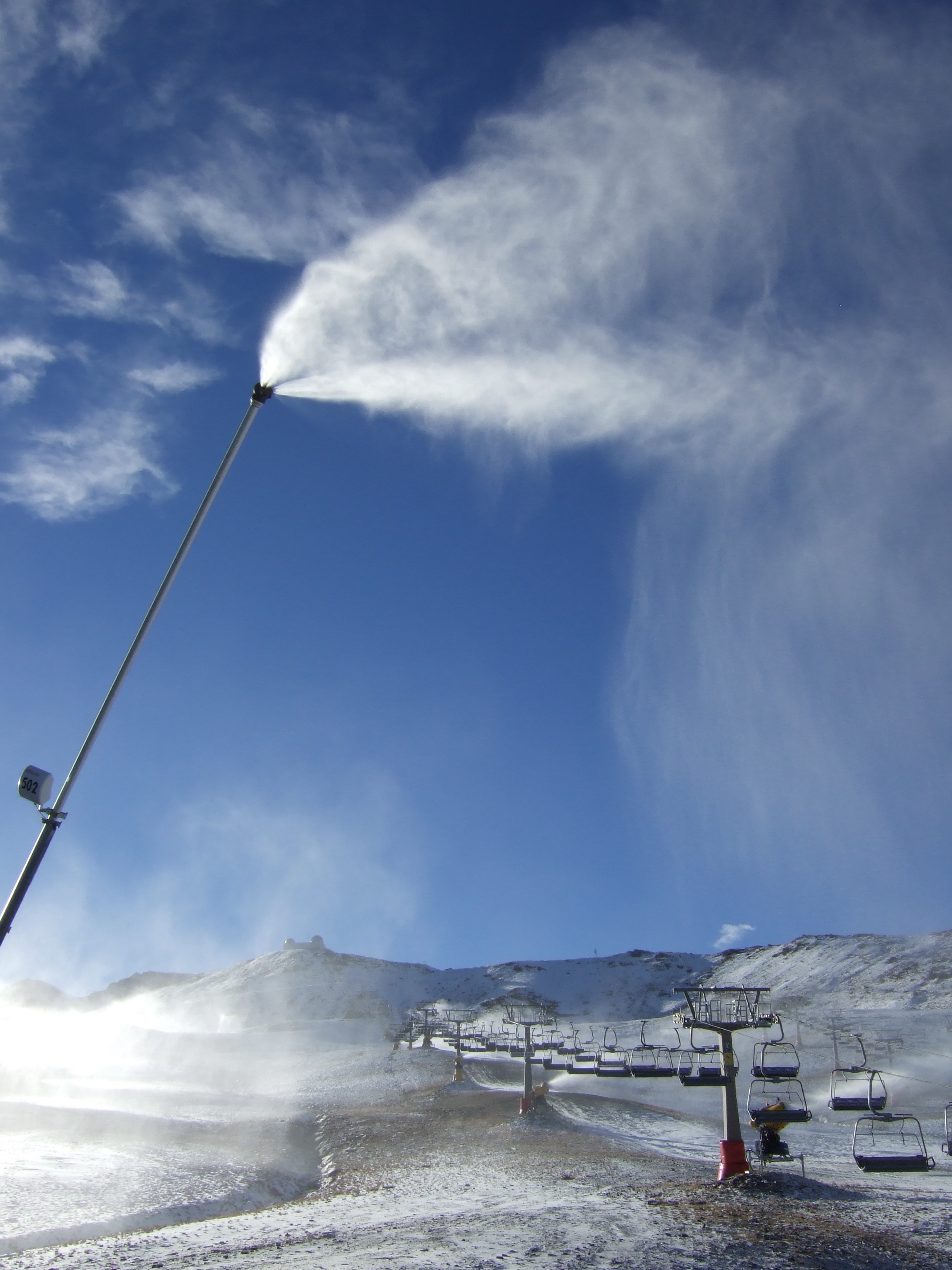 Cañón de alta presión de mezcla aire agua externa (tipo jirafa)