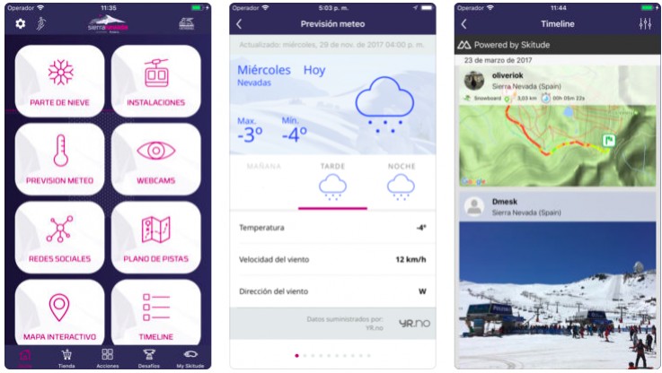 Aplicación sierra nevada 