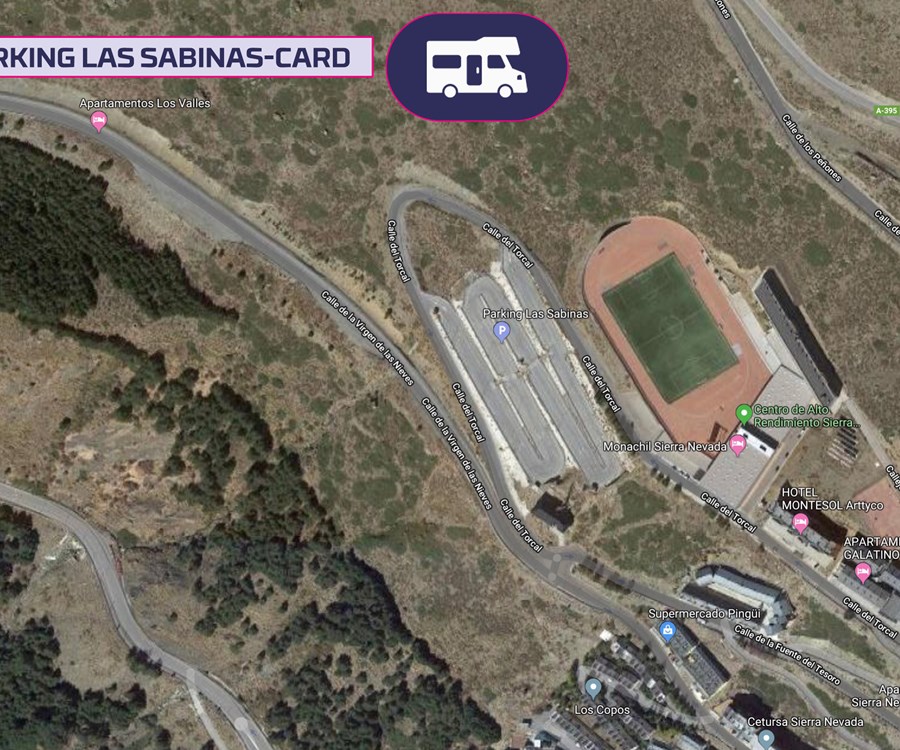 Parking Las Sabinas CARD Autocaravanas Sierra Nevada
