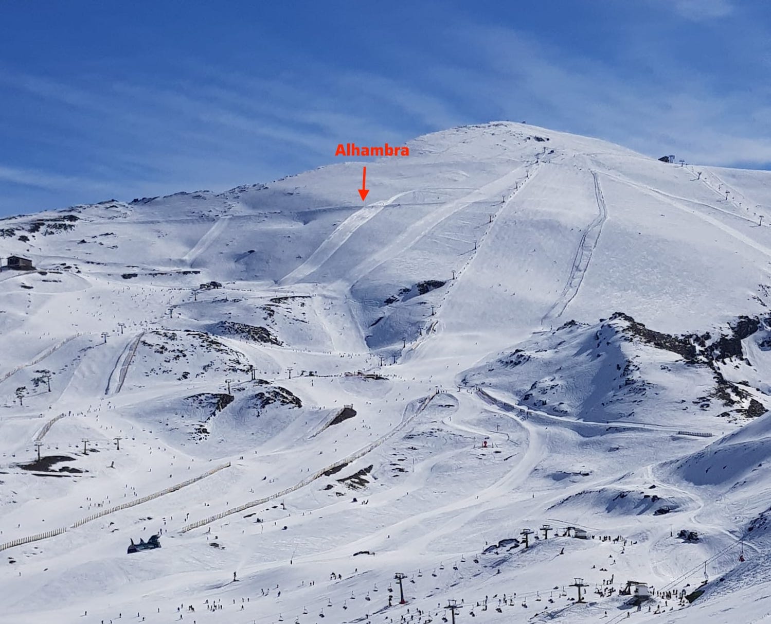 The 'Alhambra' next to the Veleta