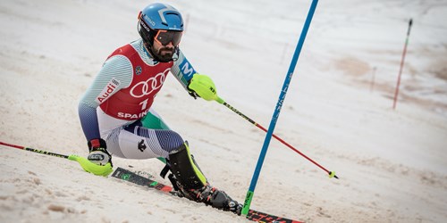 Los olímpicos Núria Pau y Quim Salarich,  campeones de España de slalom en Sierra Nevada